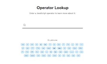 JavaScript Operator Lookup gallery image