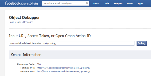 Facebook Sharing Debugger gallery image