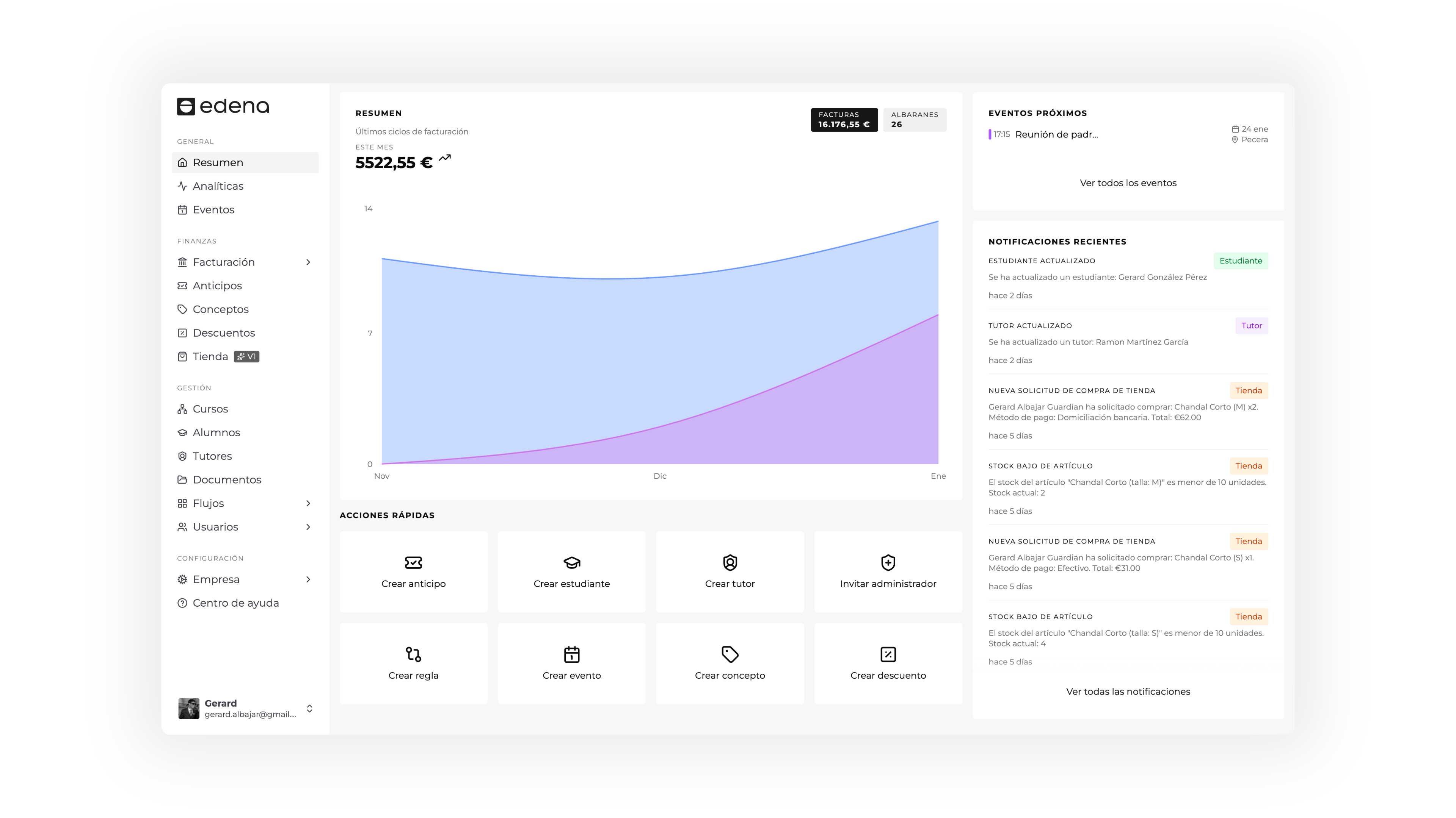 Edena - Main product screenshot demonstrating key features and user interface