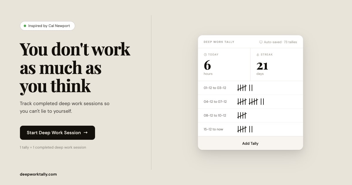 Deep Work Tally gallery image