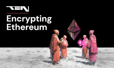 公共とプライベートの要素を組み合わせたTenロゴをデザインしたイラストは、革命的なEthereumレイヤー2のロールアップを表し、高いスケーラビリティと最高の暗号化を提供しています。