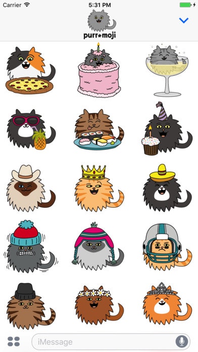 Purr-Moji App Cat Stickers - Fun Pack (for iMessage) gallery image