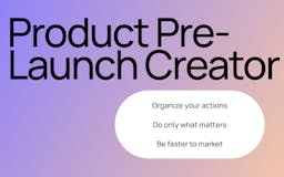 Product Pre-Launch Creator media 1