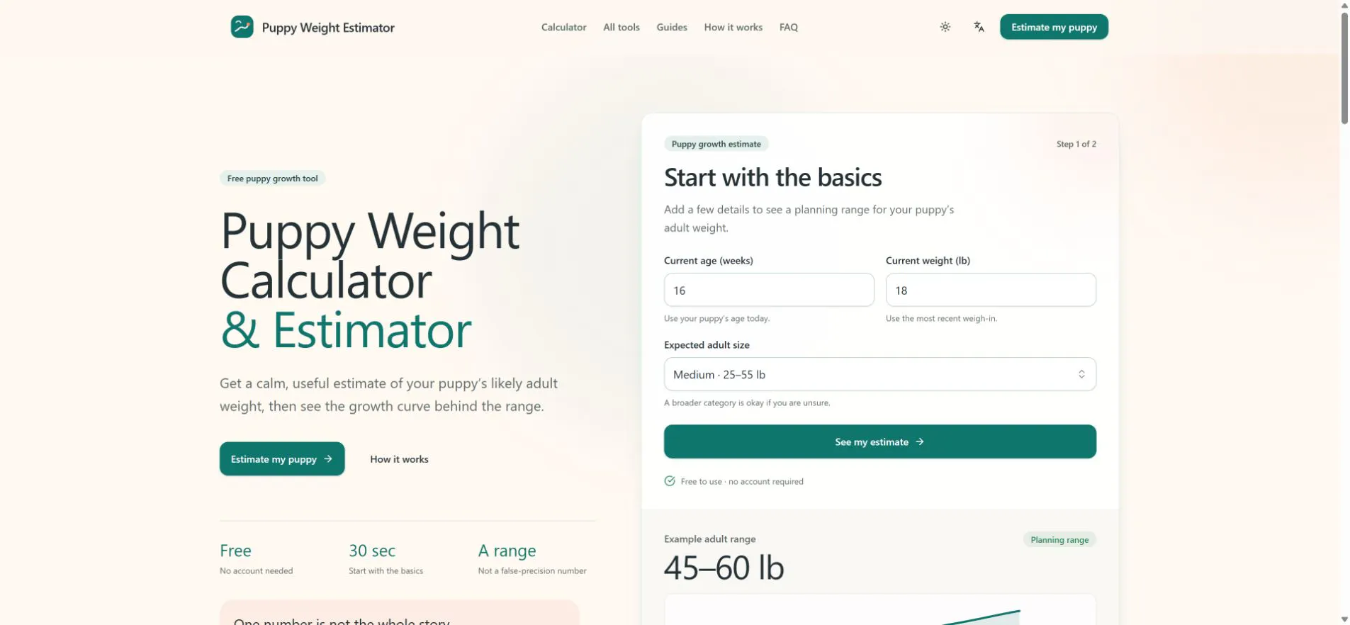 Puppy Weight Estimator