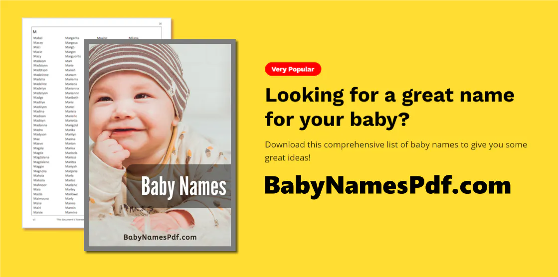 Baby Names PDF gallery image