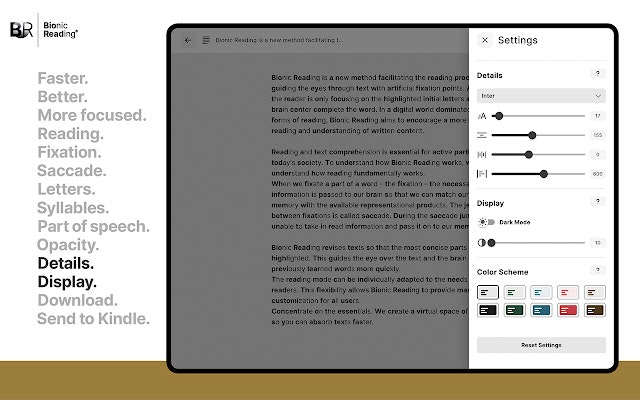 ส่วนขยายโครเมี่ยม Bionic Reading - เร็วขึ้นดีขึ้นมุ่งเน้นมากขึ้นการอ่าน media 5