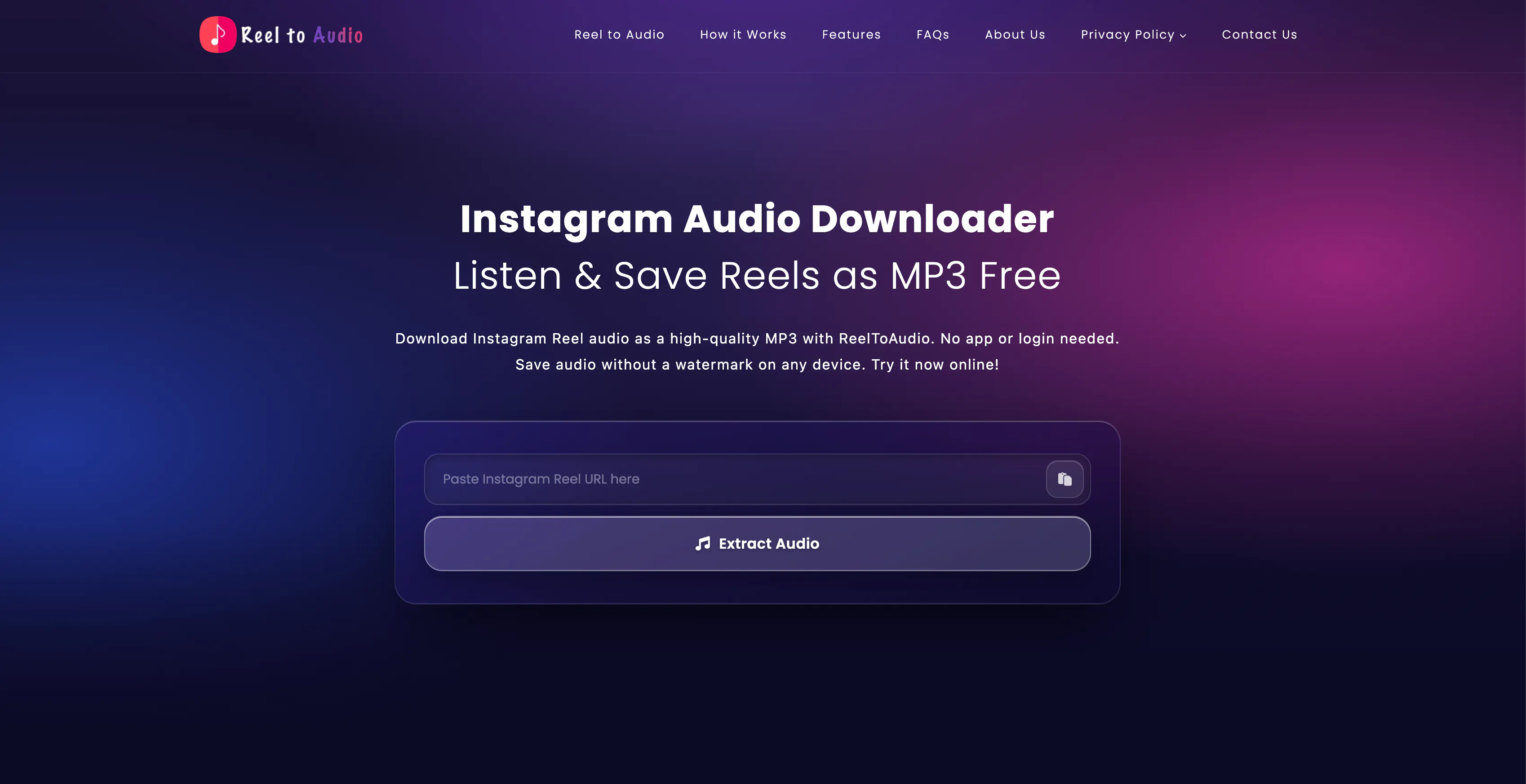 Reel to Audio gallery image