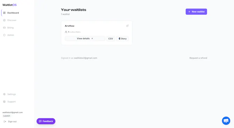 Waitlist OS screenshot 4