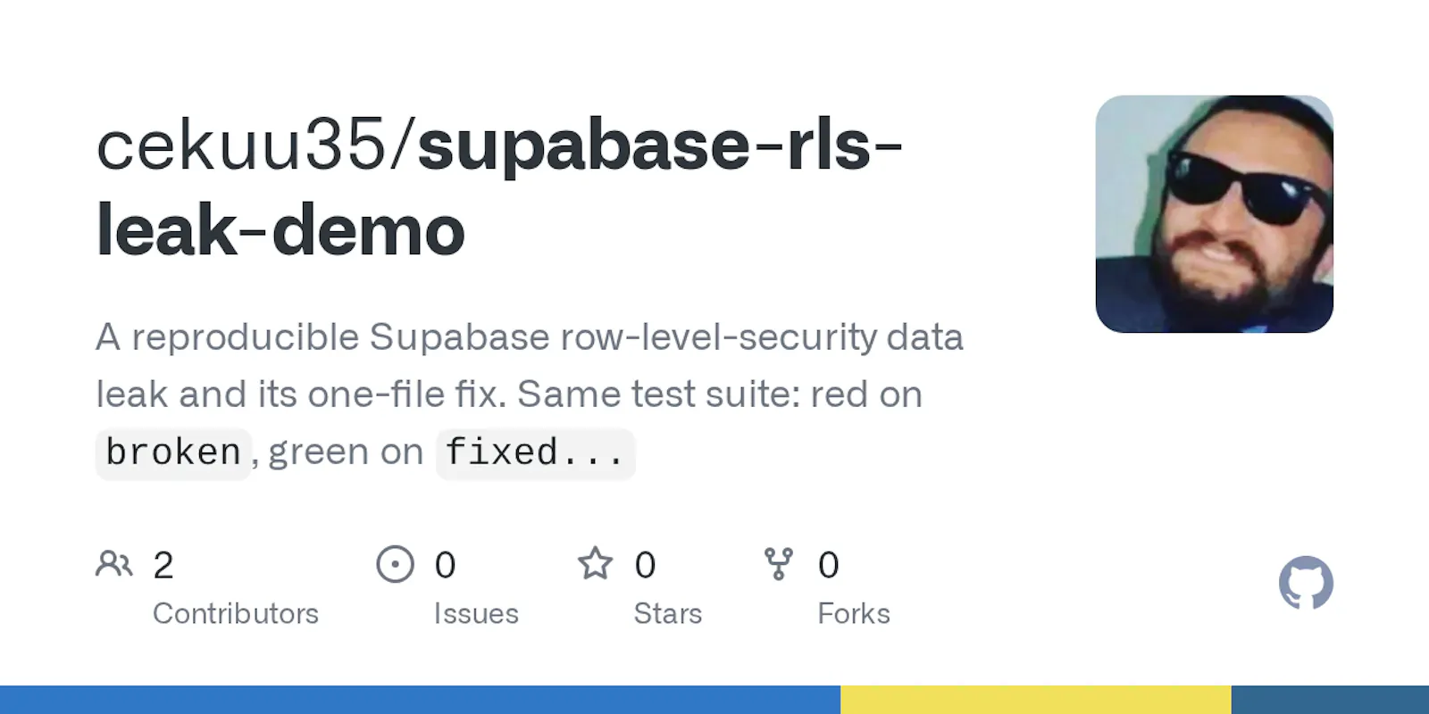 Supabase RLS Leak Demo screenshot 1