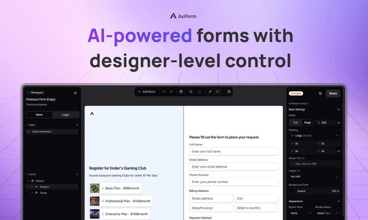 AxiForm gallery image