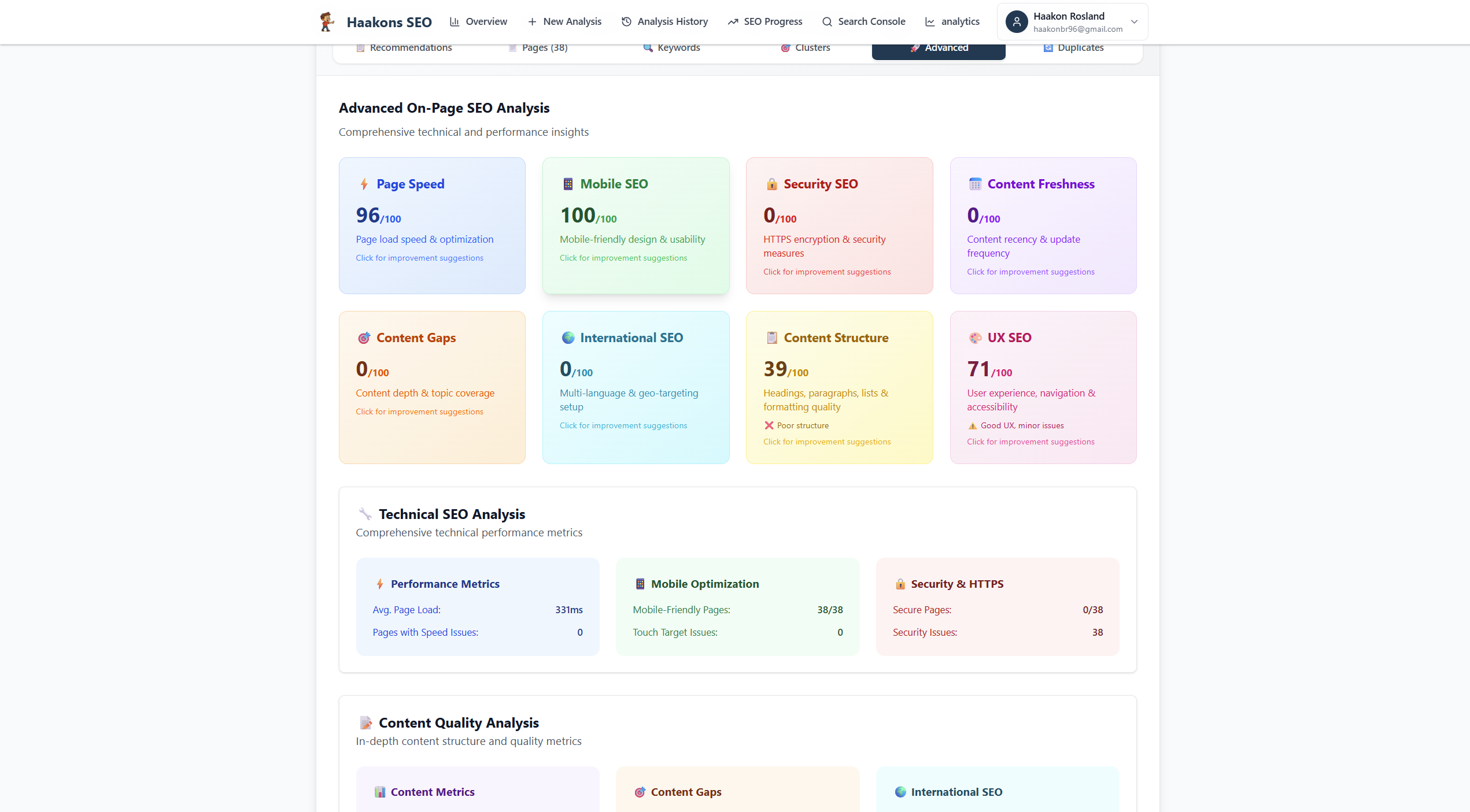 Haakon's SEO - Screenshot 3 preview