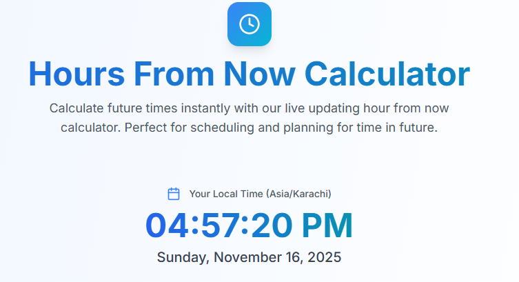 HoursFromNow.tech - Screenshot 4 showing product features and functionality