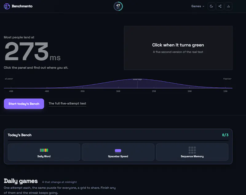 Benchmento screenshot 1