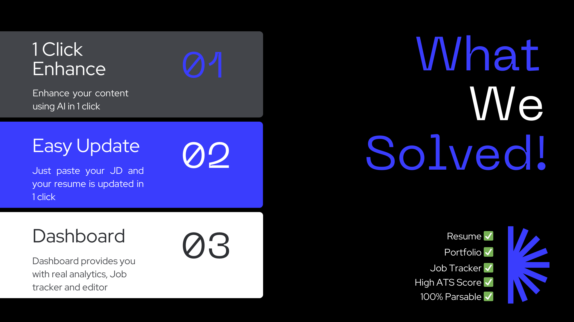 ResumeX - Screenshot 4 showing product features and functionality