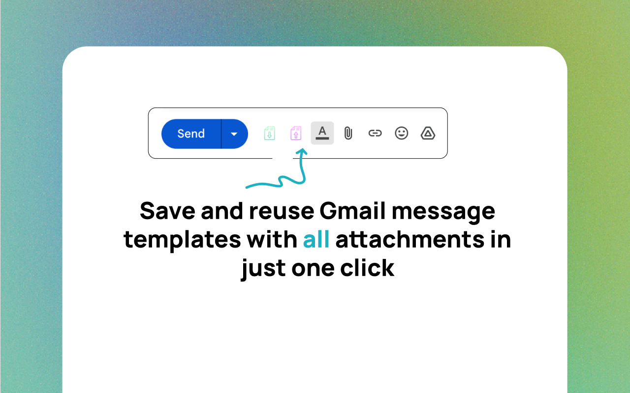 Gmail Template with Attachment - Main product screenshot demonstrating key features and user interface