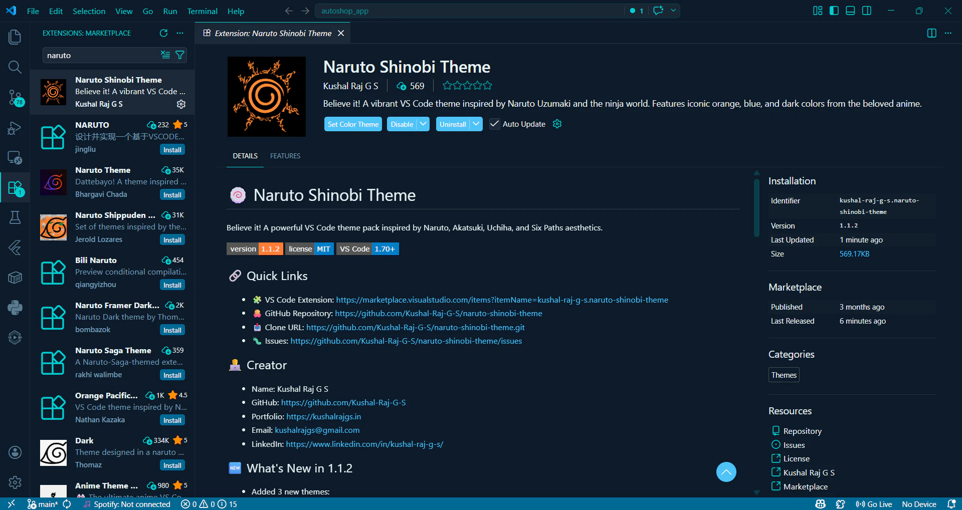 Naruto Shinobi Theme screenshot 1