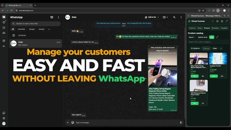 WhatsX: WhatsApp Web CRM & Sales Panel screenshot 1 (video preview)