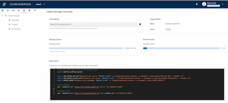Cloud Acropolis Kubernetes screenshot 3