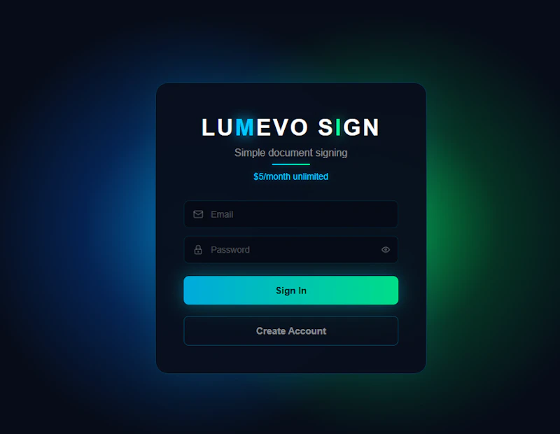 Lumevo Sign screenshot 1