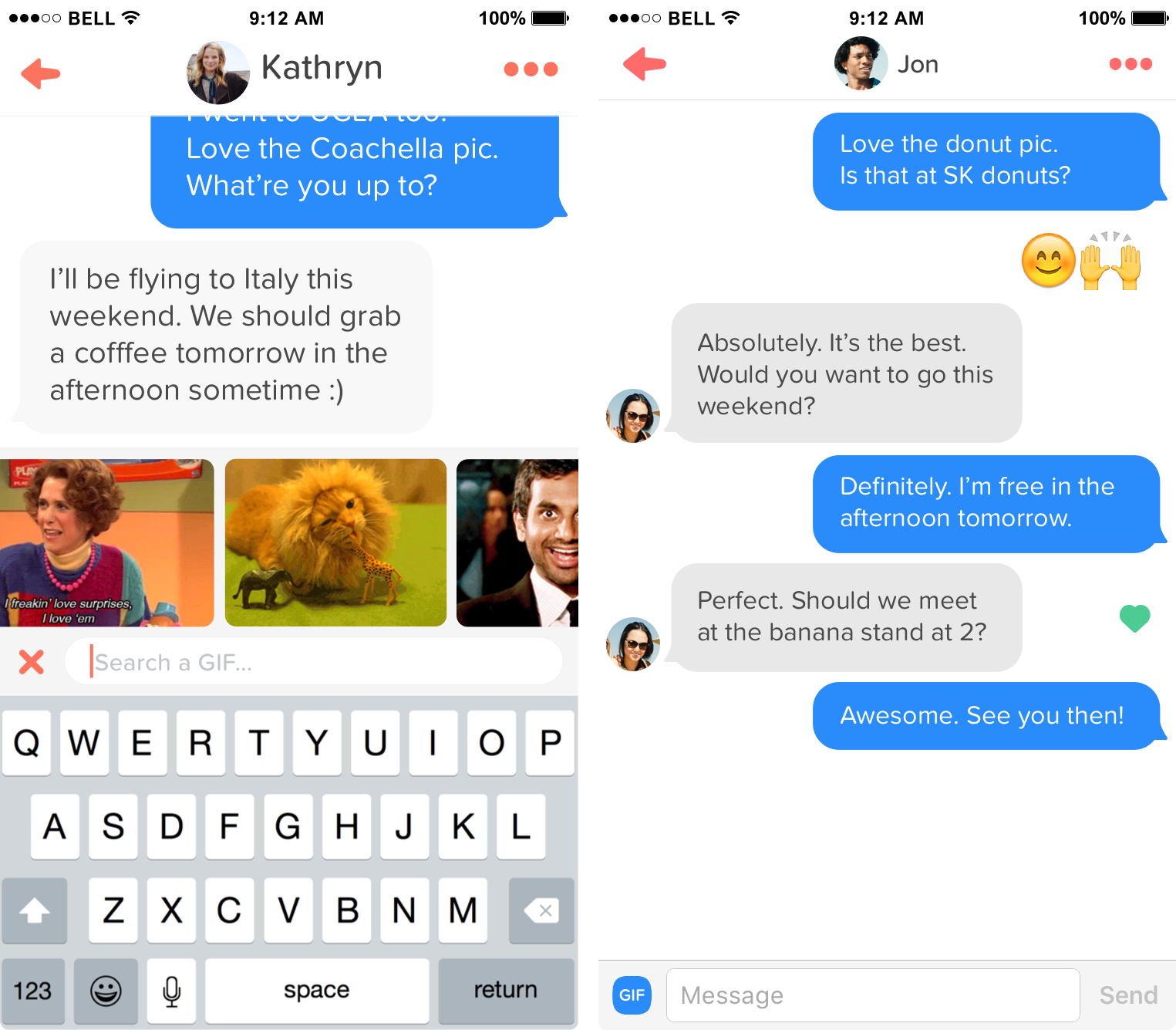 Tinder GIF messaging gallery image