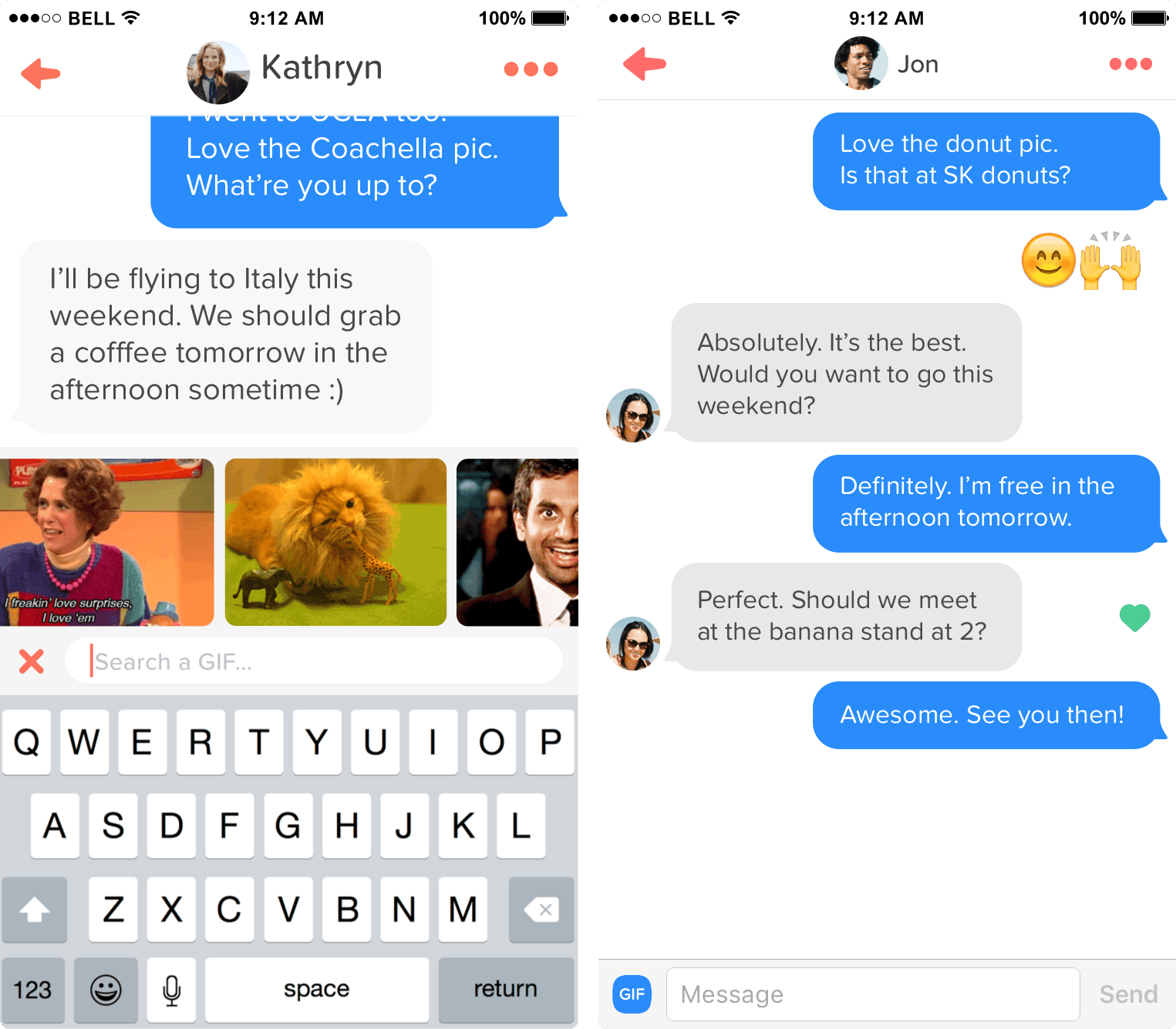 Tinder GIF messaging media 1