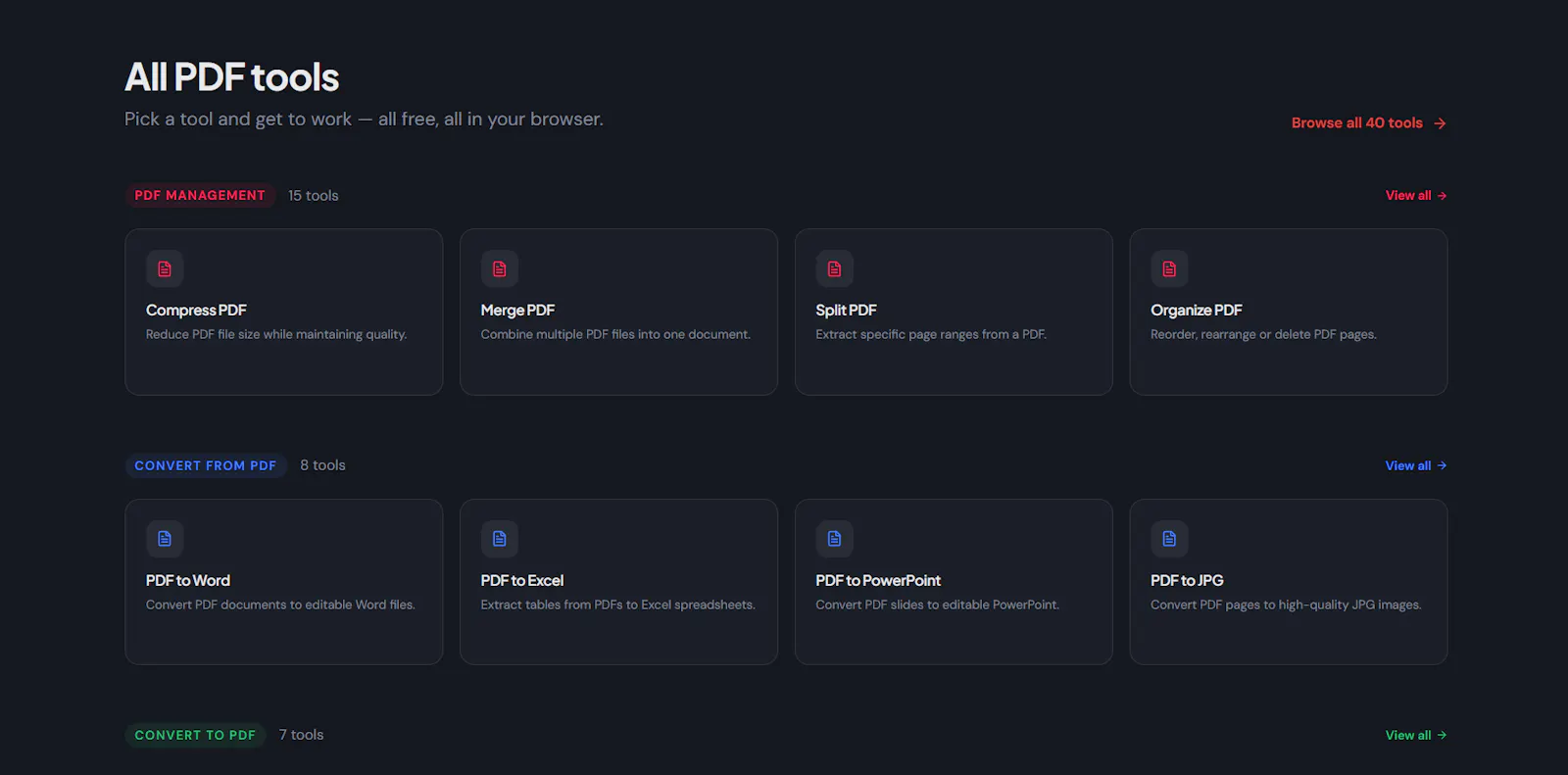 PDF Studio — Free Online PDF Tools screenshot 2
