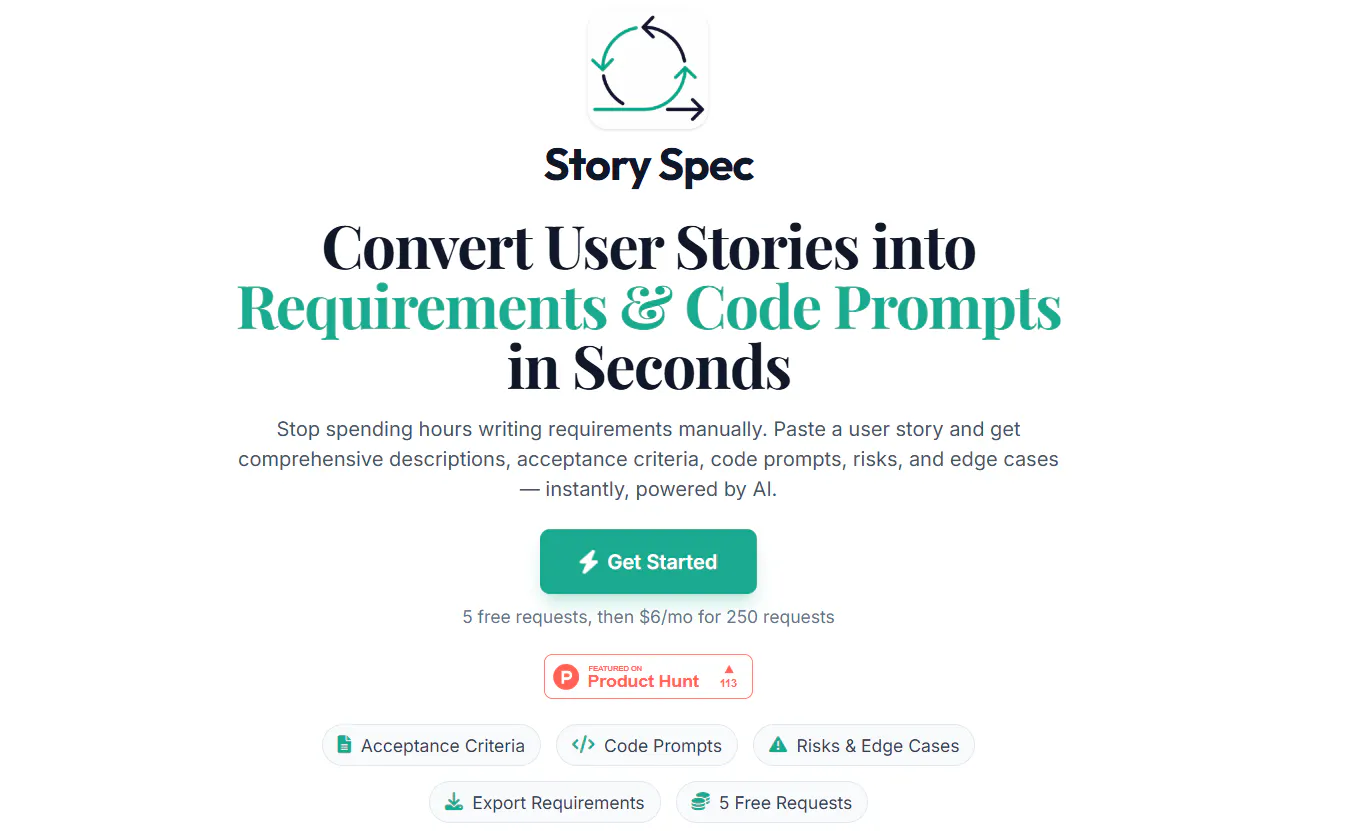 Story Spec 제품 배너