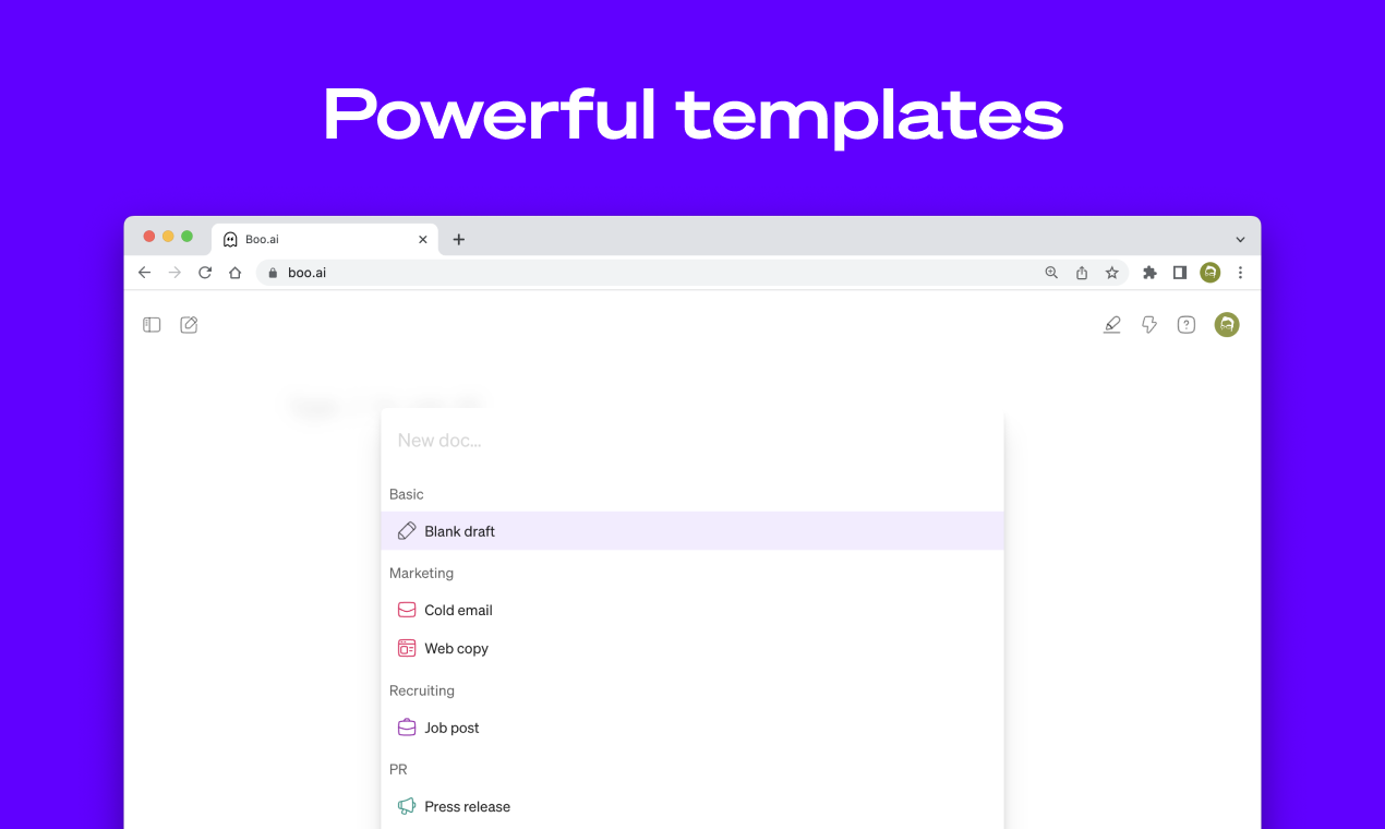 boo.ai - Prachtig eenvoudige schrijf-app met een ingebouwde AI-copywriter media 5