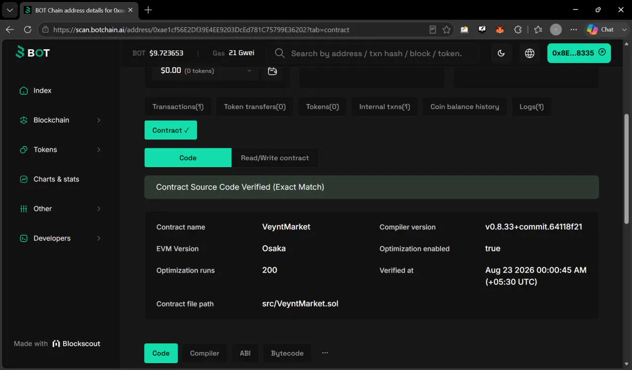 Veynt — Prediction Markets on BOT gallery image