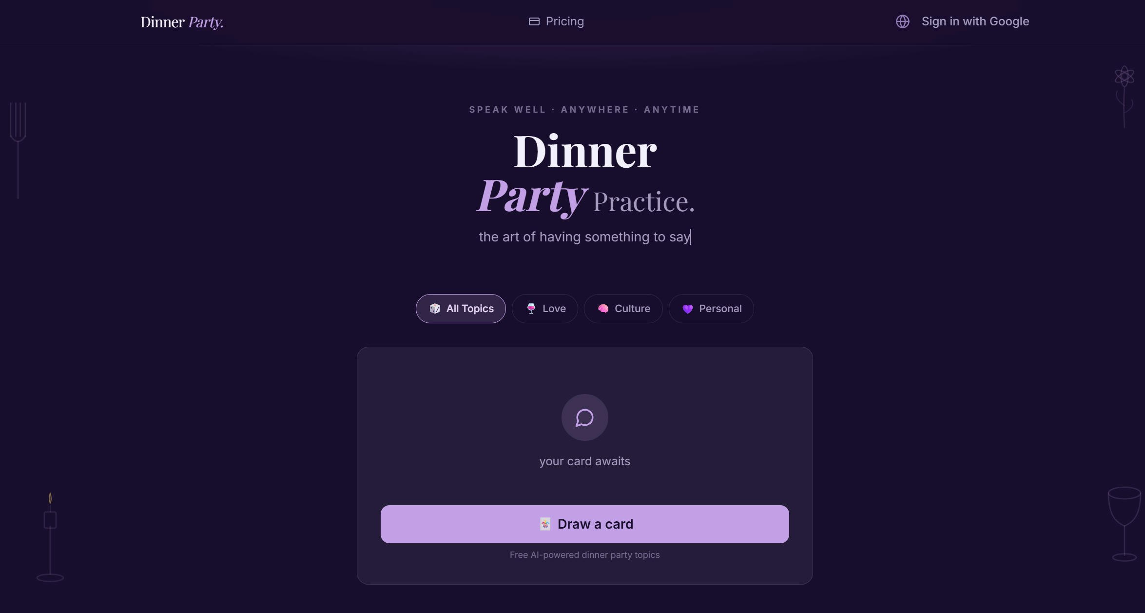 Dinner Party Practice gallery image