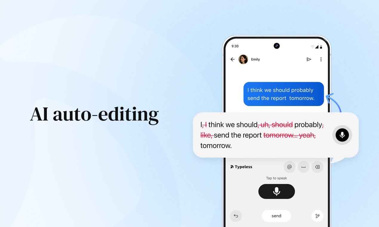 Typeless for Andorid - Screenshot 4 showing product features and functionality