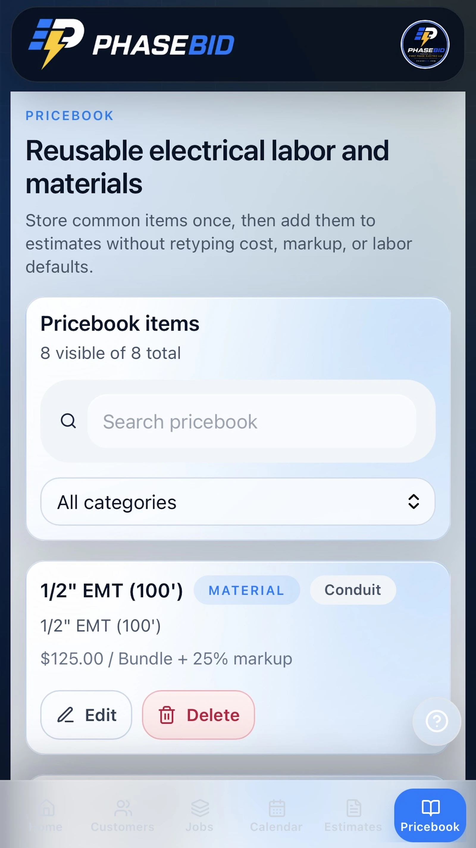 PhaseBid screenshot 9