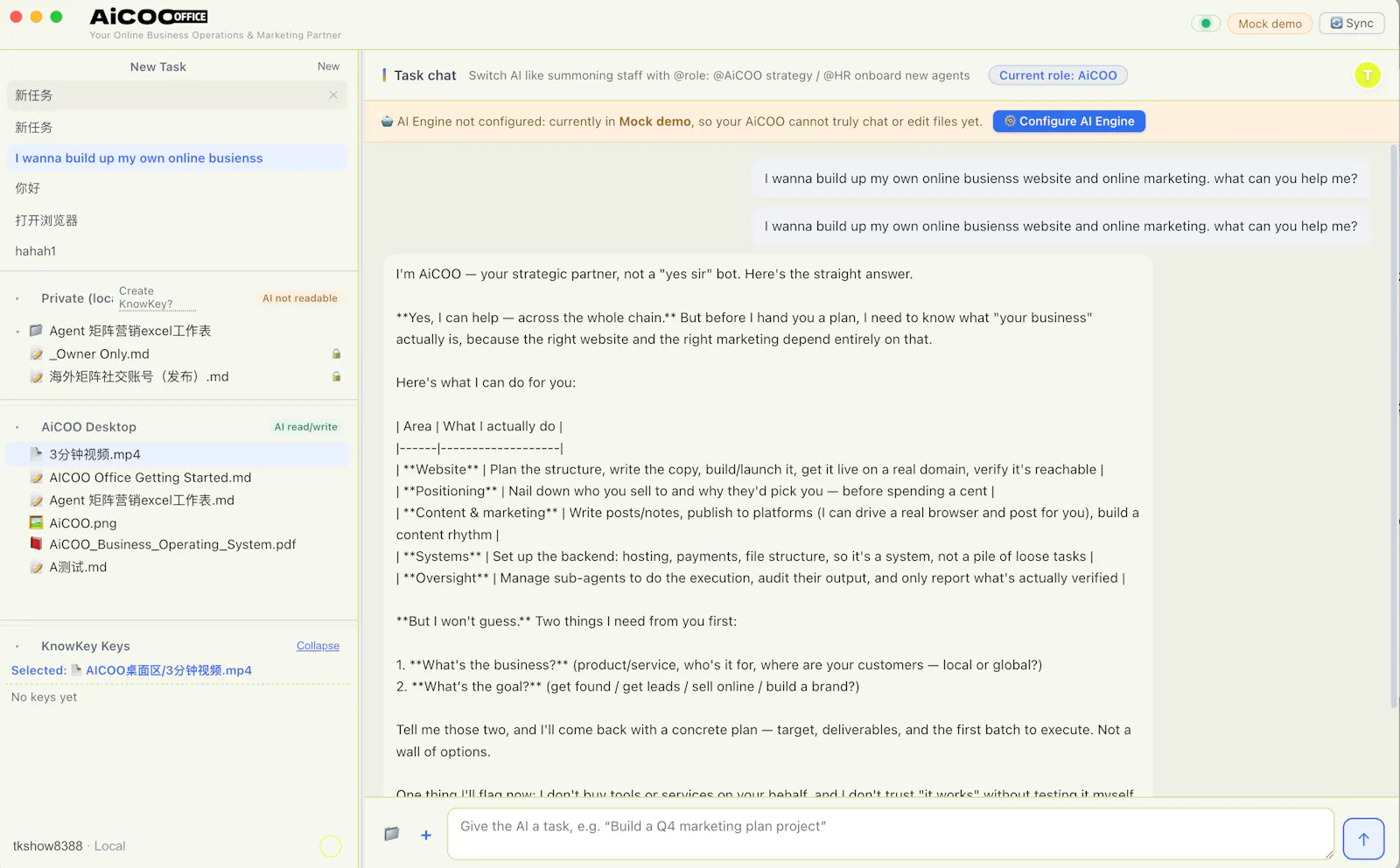 AiCOO screenshot 3