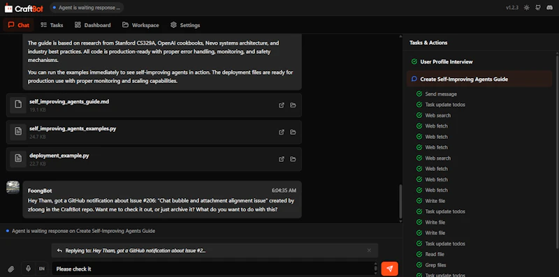 CraftBot screenshot 6