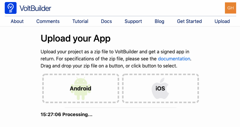 VoltBuilder gallery image