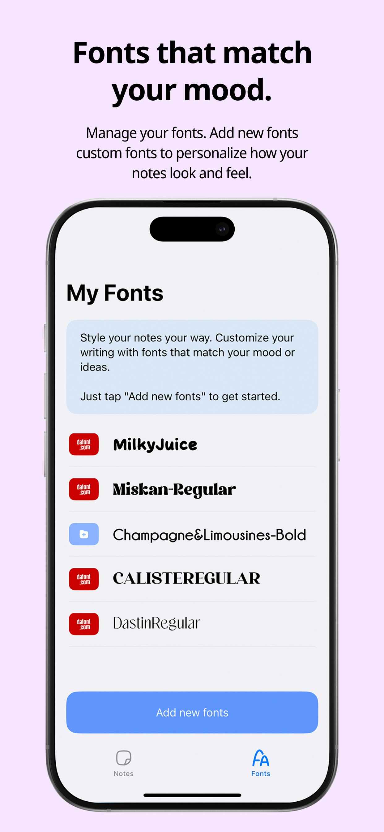 Fontnotes - Notas simples con fuentes personalizadas media 2