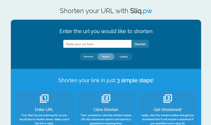 Sliq.pw Advanced URL Shortener gallery image
