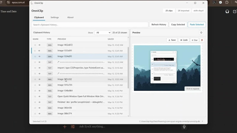 OmniClip screenshot 1 (video preview)