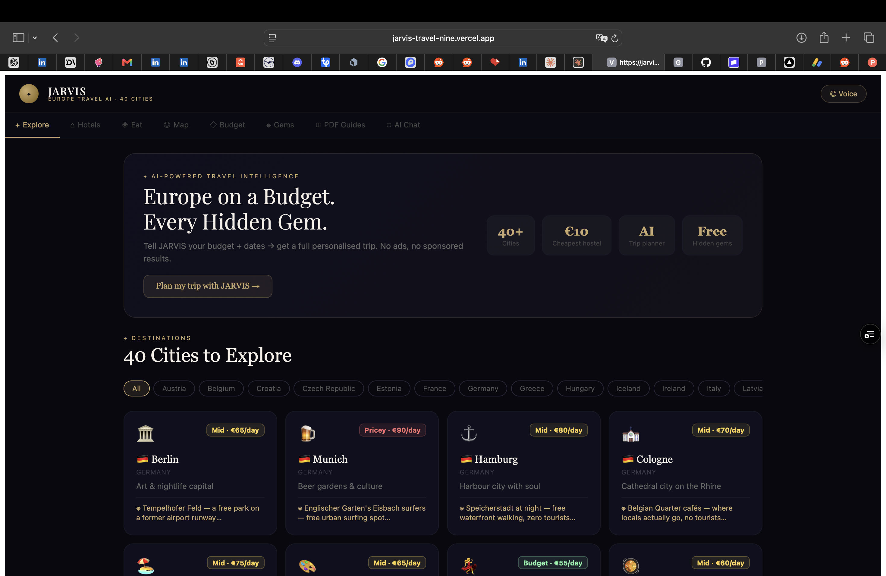 JARVIS Europe Travel AI gallery image