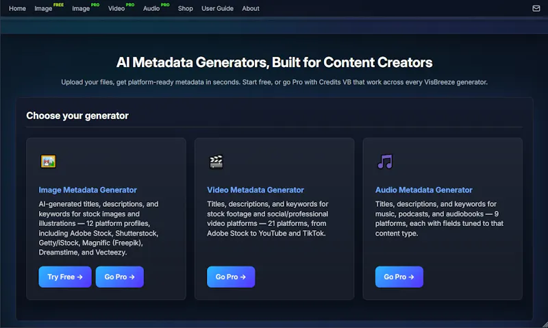 VisBreeze — AI Metadata Generator screenshot 2