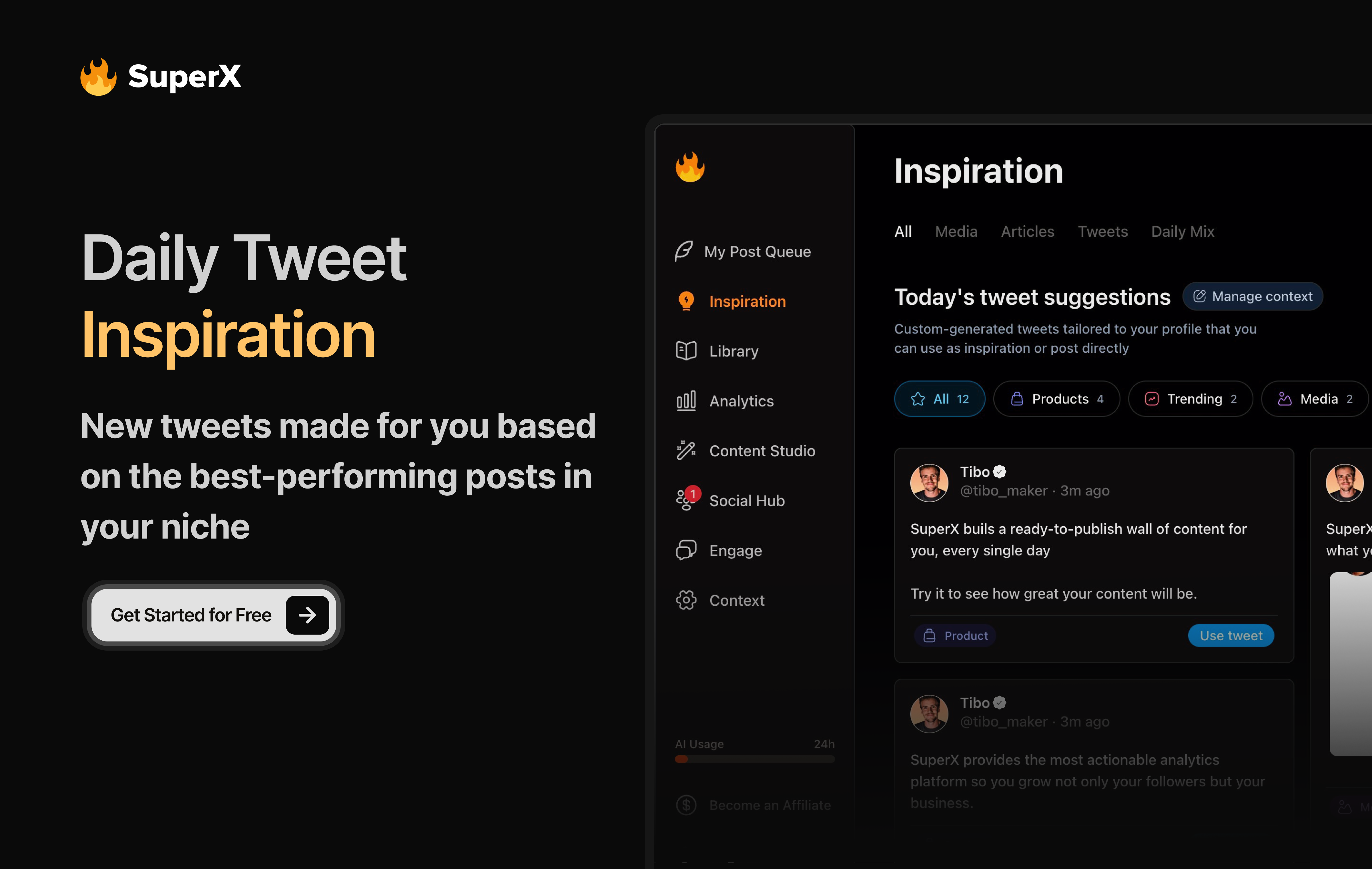 SuperX - Screenshot 3 showing product features and functionality