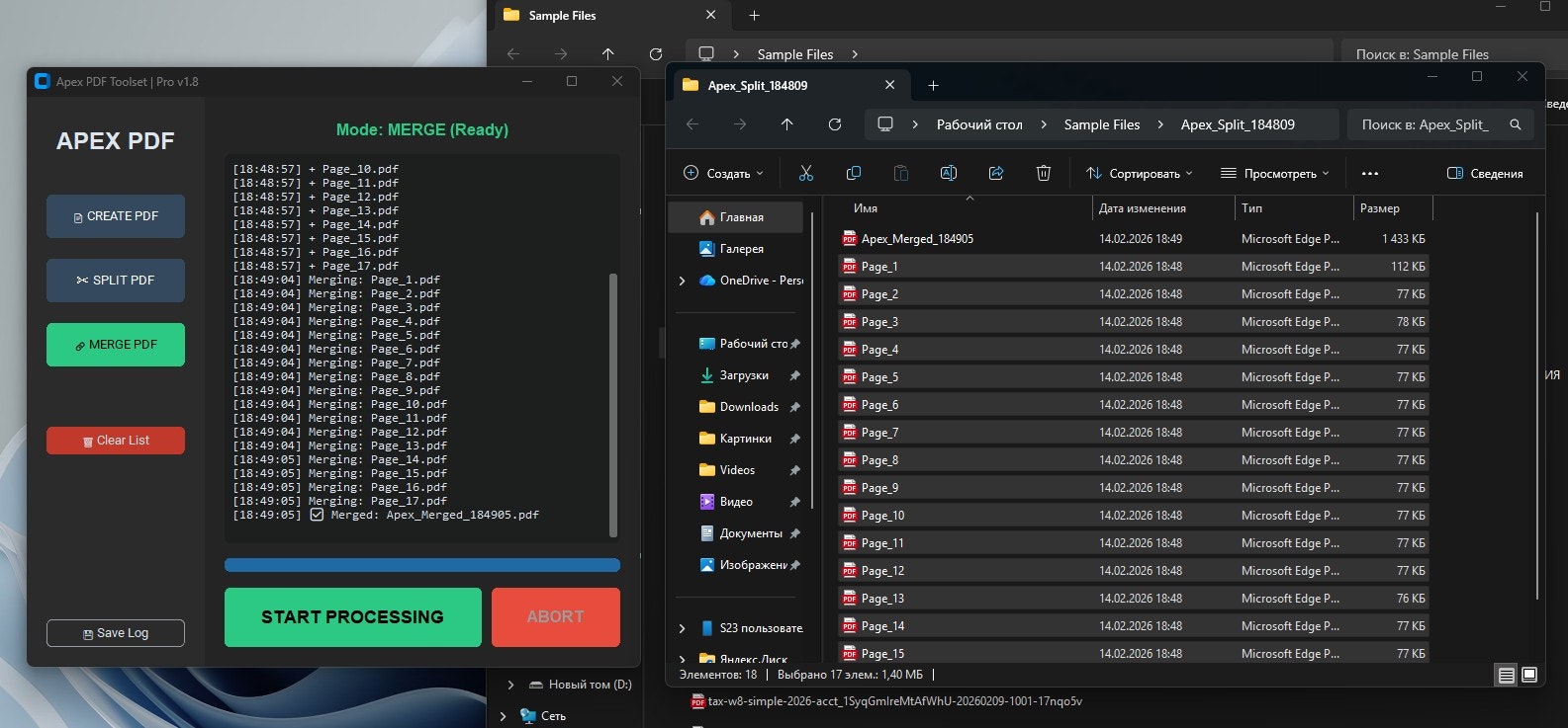 Apex PDF: Create, Merge & Split - Screenshot 5 showing product features and functionality