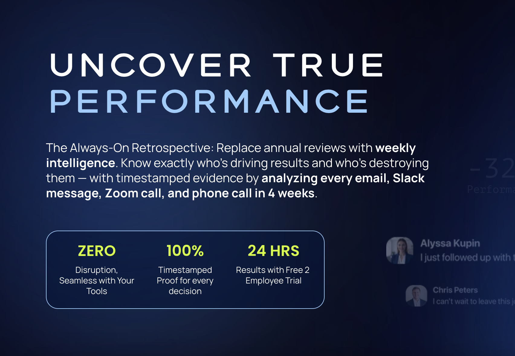 PerformanceX - Screenshot 2 showing product features and functionality