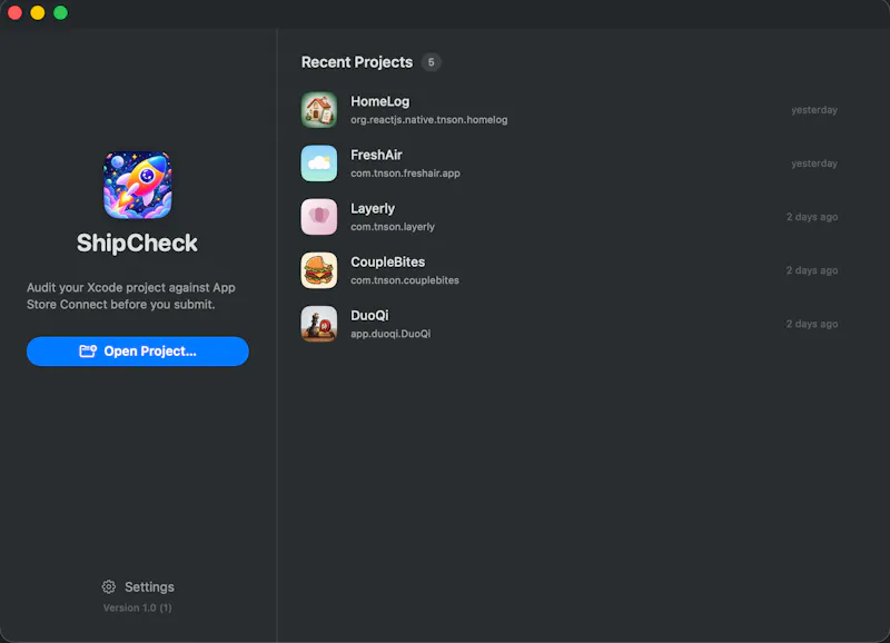 ShipCheck screenshot 1