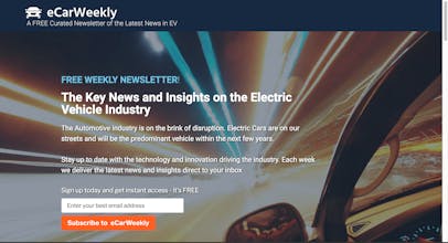 eCarWeekly - FREE Electric Vehicle (EV) Industry Newsletter gallery image