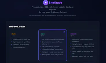 SiteGrade - Free SEO Audit Tool gallery image