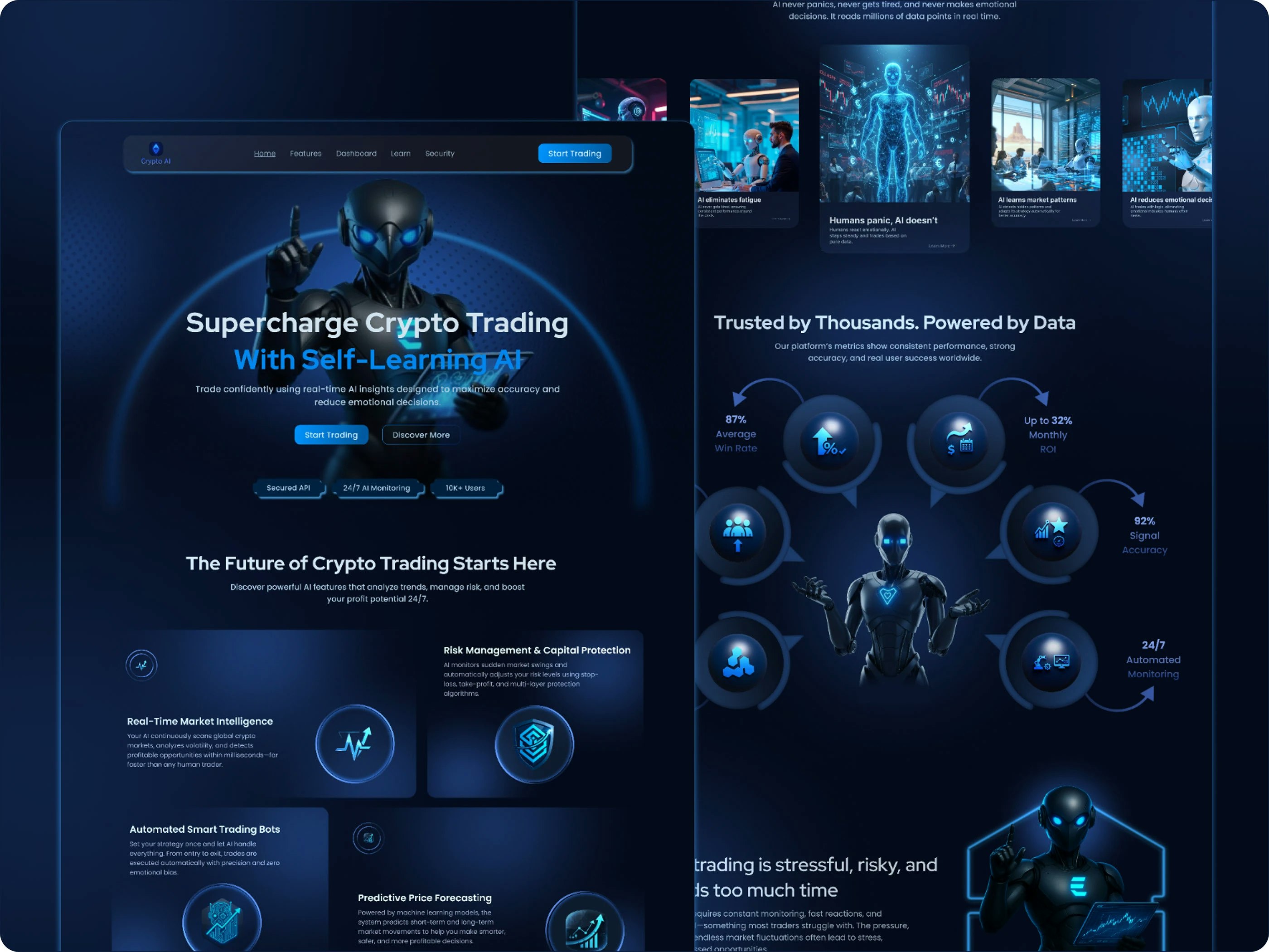 Cryptocurrency Trading Bot Development - Main product screenshot demonstrating key features and user interface