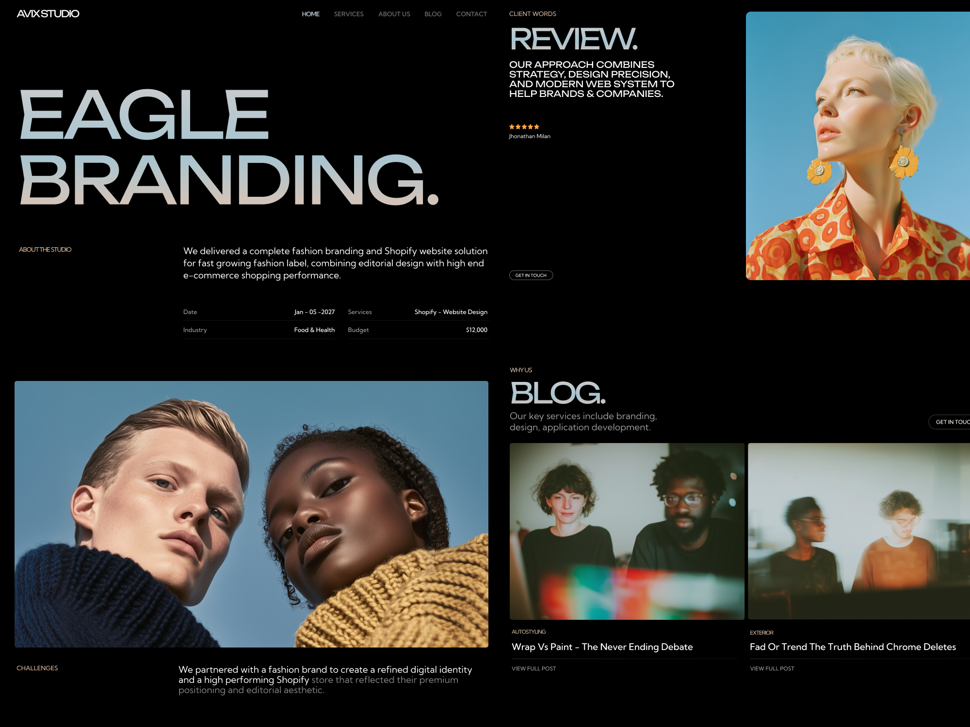 AVIX Studio Framer Website Template gallery image