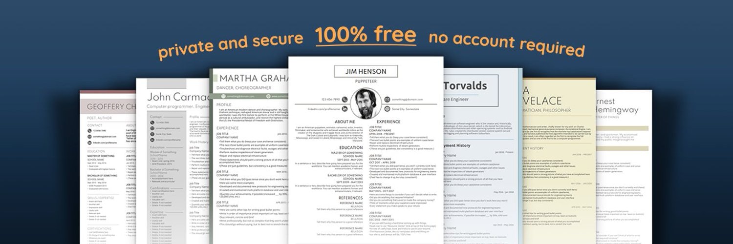 chardoc // résumé templates gallery image
