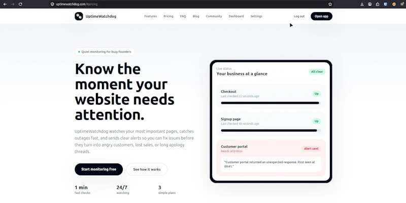 UptimeWatchdog screenshot 2
